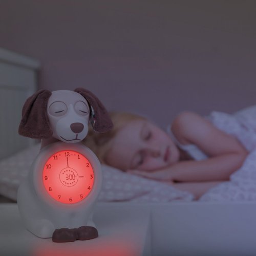 Zazu Pejsek DAVY růžový - tréninkový budík s nočním světlem