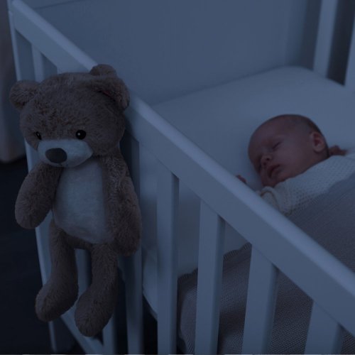 Zazu Medvídek BRODY hnědošedý - sleeptrainer s melodiemi a nočním světlem