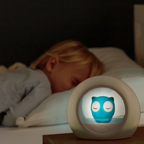 Zazu Sovička LOU modrá - noční světlo se se senzorem pláče