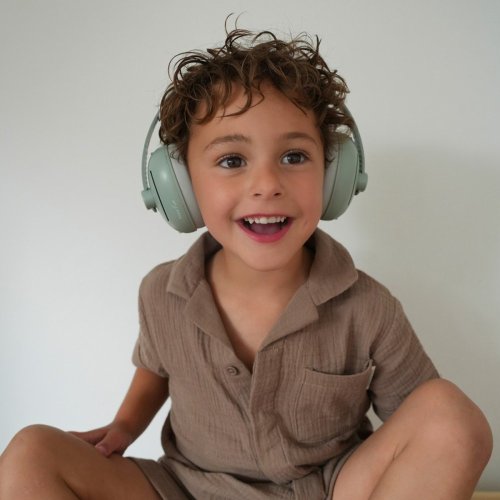 Zazu EARMUFFS béžové - 2v1 dětské chrániče sluchu