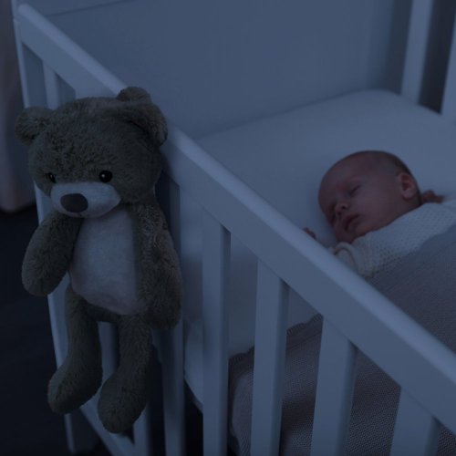 Zazu Medvídek BRODY modrý - sleeptrainer s melodiemi a nočním světlem