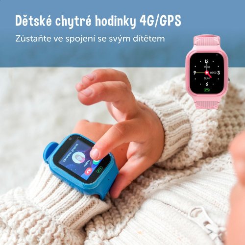 Zazu Dětské chytré hodinky 4G  - modré