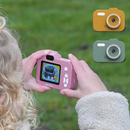 Zazu FUN - Dětský digitální fotoaparát - žlutý