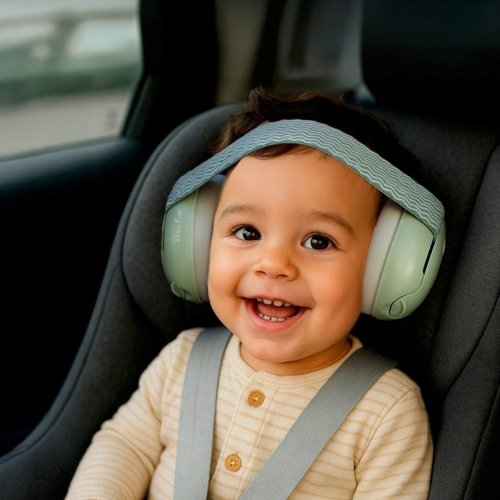 Zazu EARMUFFS béžové - 2v1 dětské chrániče sluchu