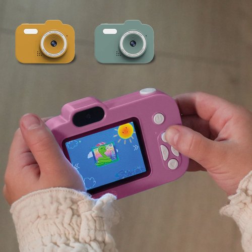 Zazu FUN - Dětský digitální fotoaparát - žlutý