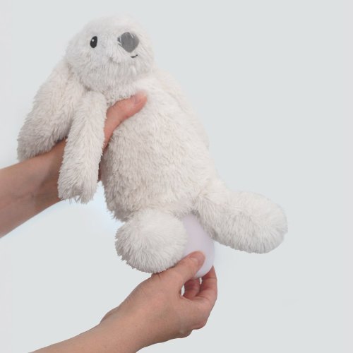 Zazu Králíček RO bílý - Šumící zvířátko s nočním světlem a USB nabíjením