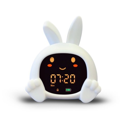 Zazu Králíček SARAH  - tréninkový budík s nočním světlem a melodiemi
