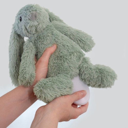 Zazu Králíček RO zelený - Šumící zvířátko s nočním světlem a USB nabíjením