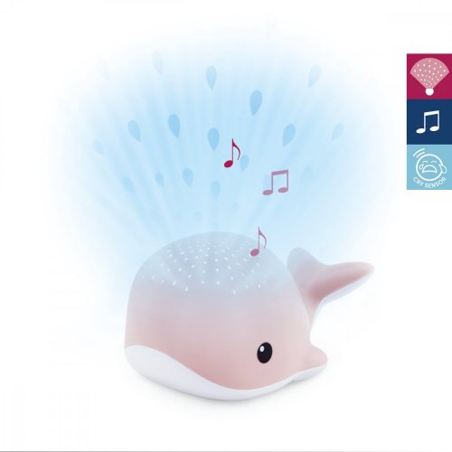 Zazu Velryba WALLY růžová - noční projektor s melodiemi