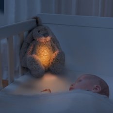 Zazu Králíček RO béžový - Šumící zvířátko s nočním světlem a USB nabíjením