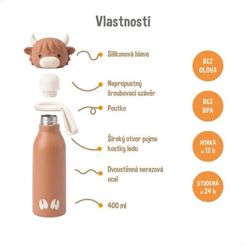 Zazu Dětská termoláhev 400 ml - Highlander
