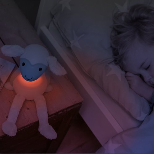Zazu Ovečka FIN šedá - čtecí lampička s nočním světlem