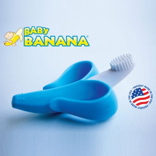 Baby Banana První kartáček - Banán - modrý