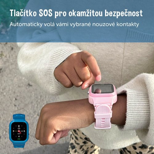 Zazu Dětské chytré hodinky 4G  - modré